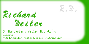 richard weiler business card